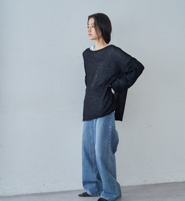  「【26SS予約】リネンオーバーニット」|ニット・セーター|