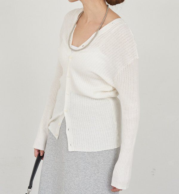  「2WAYリブカーディガン」|カーディガン|