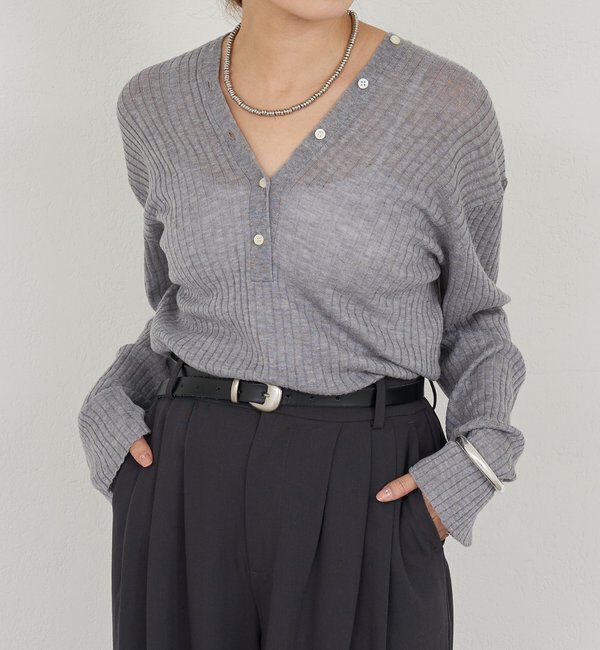  「2WAYリブカーディガン」|カーディガン|