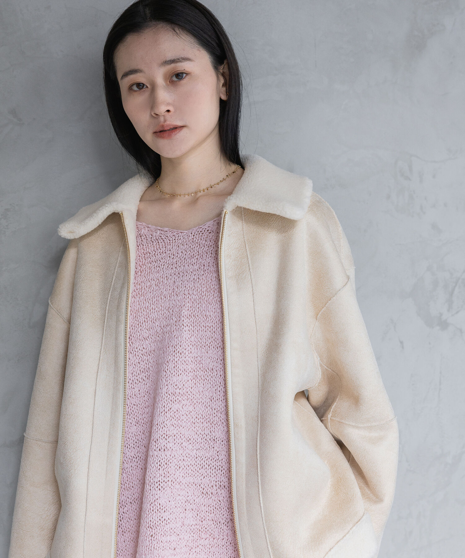 A part by 「リバーシブルボアジャケット」|ブルゾン・スタジャン|