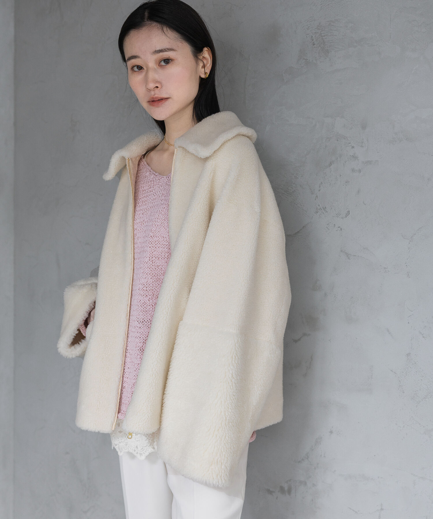 A part by 「リバーシブルボアジャケット」|ブルゾン・スタジャン|