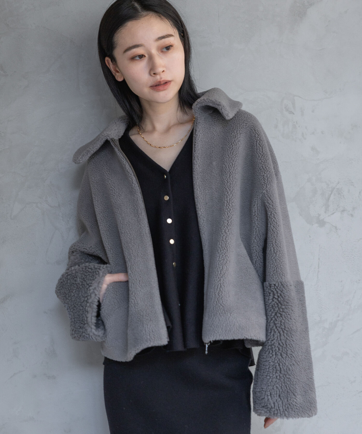 A part by 「リバーシブルボアジャケット」|ブルゾン・スタジャン|