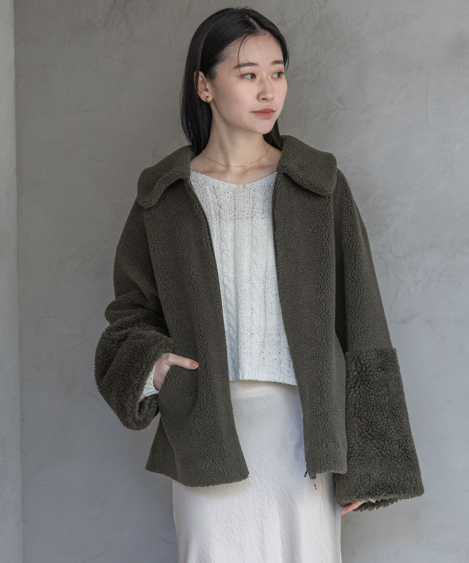 A part by 「リバーシブルボアジャケット」|ブルゾン・スタジャン|