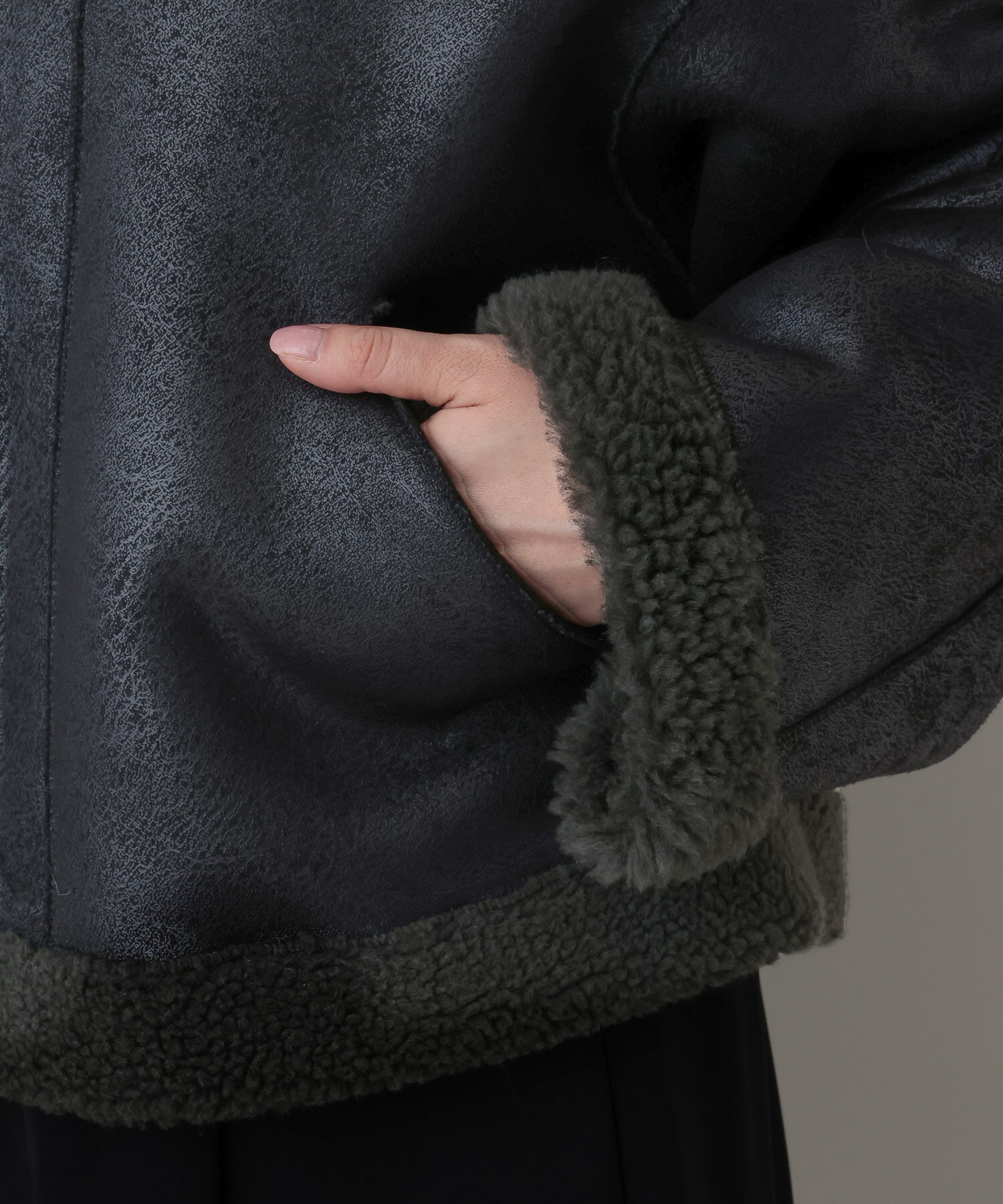 A part by 「リバーシブルボアジャケット」|ブルゾン・スタジャン|