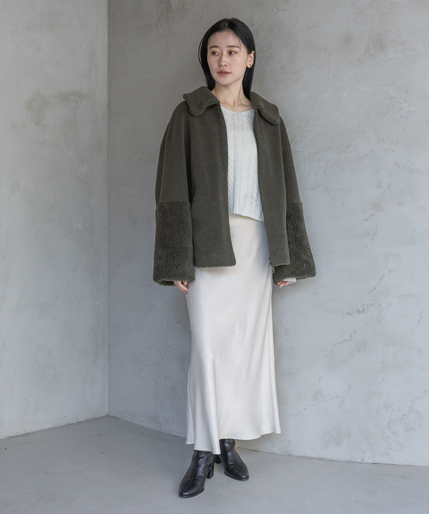 A part by 「リバーシブルボアジャケット」|ブルゾン・スタジャン|