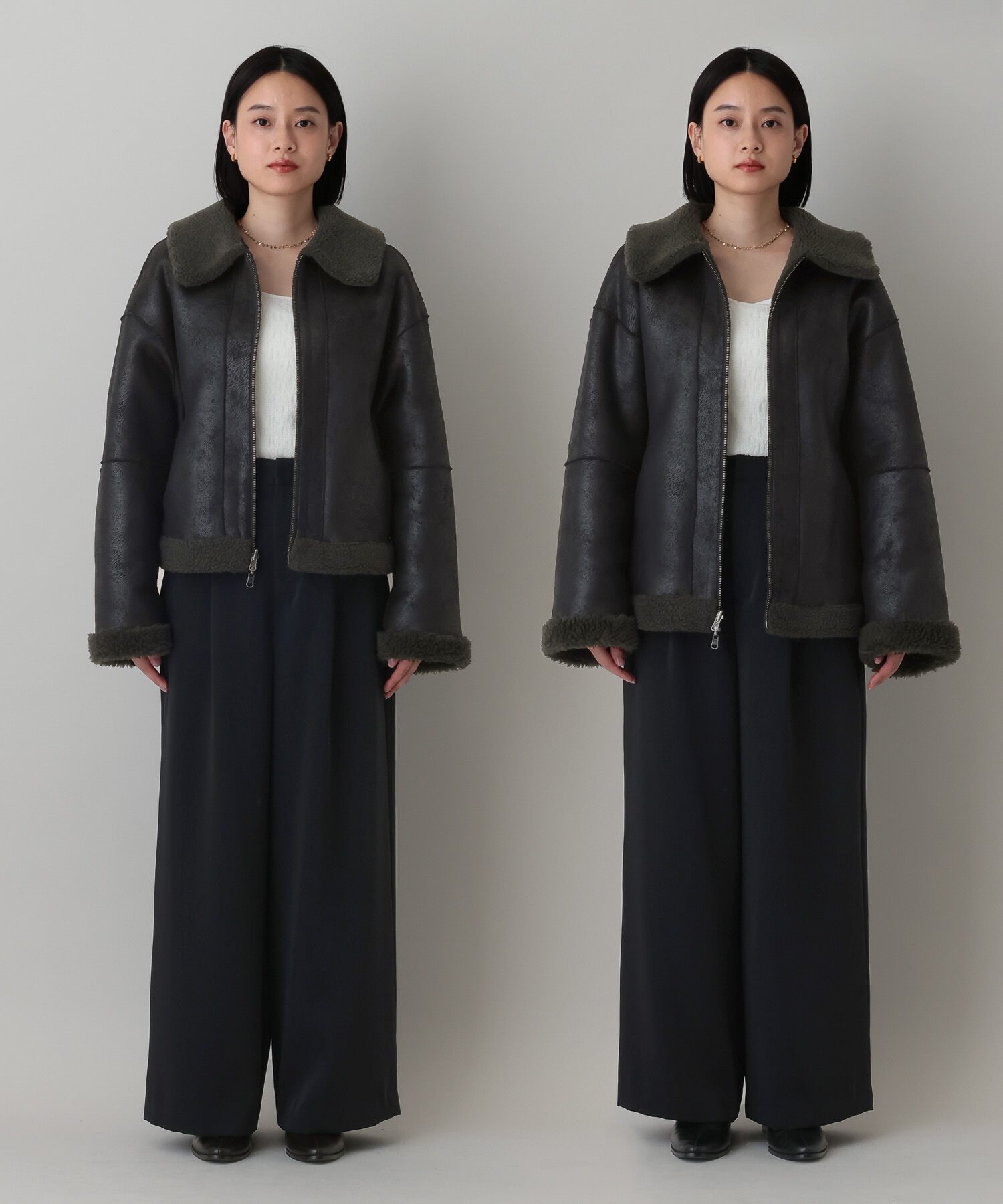 A part by 「リバーシブルボアジャケット」|ブルゾン・スタジャン|