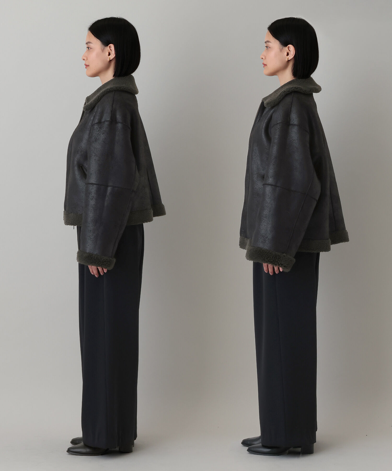 A part by 「リバーシブルボアジャケット」|ブルゾン・スタジャン|