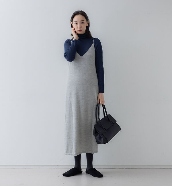 collex「ナチュラルファインヤーンキャミワンピース」|ニット・セーター|グレー