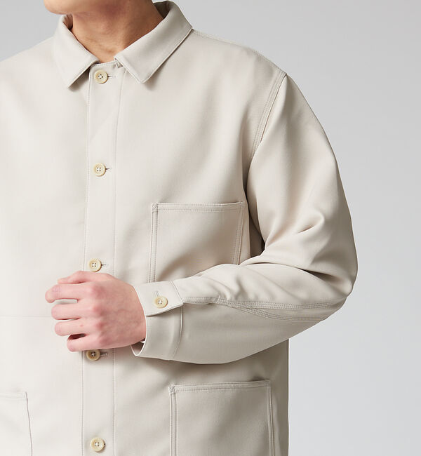 ABAHOUSE「【セットアップ対応】スモーキー カバーオール シャツブルゾン」|ブルゾン・スタジャン|