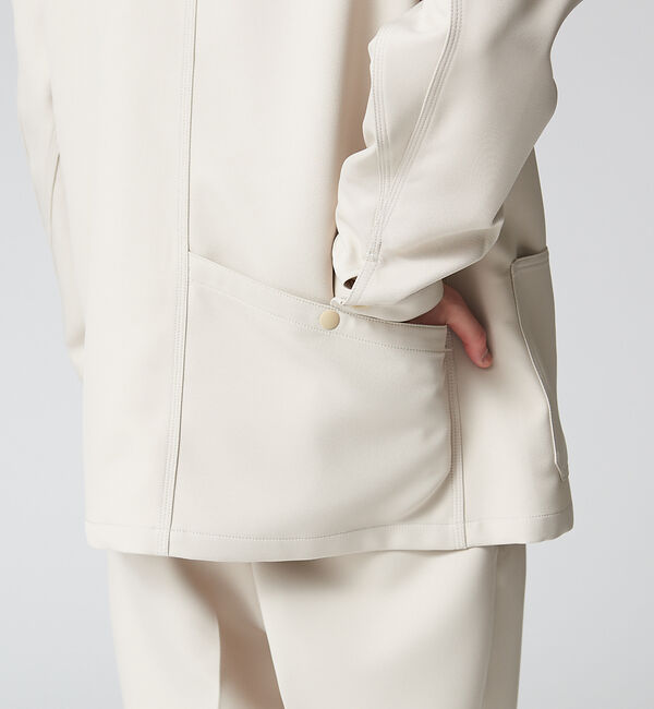 ABAHOUSE「【セットアップ対応】スモーキー カバーオール シャツブルゾン」|ブルゾン・スタジャン|