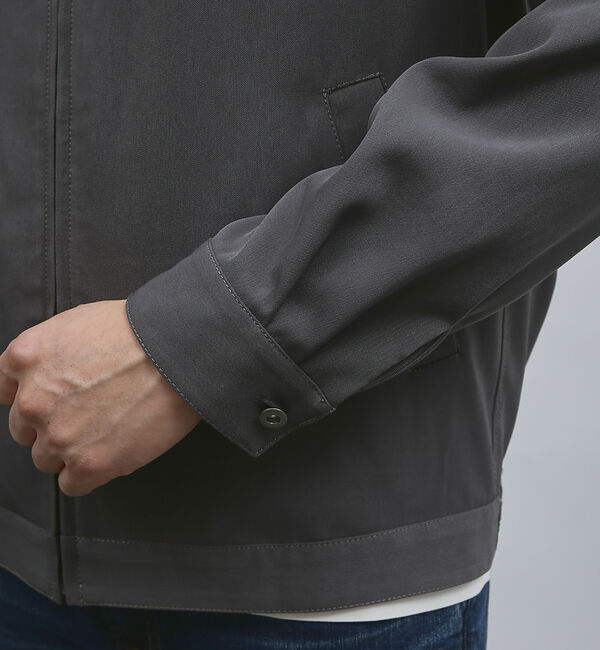 ABAHOUSE「【バックプリーツ】ジップアップ ショートブルゾン」|ブルゾン・スタジャン|