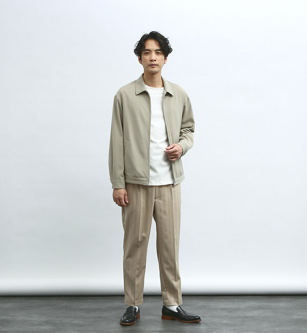 ABAHOUSE「【バックプリーツ】ジップアップ ショートブルゾン」|ブルゾン・スタジャン|