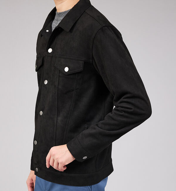 ABAHOUSE「【スエードライク】トラッカー ジャケット」|ブルゾン・スタジャン|