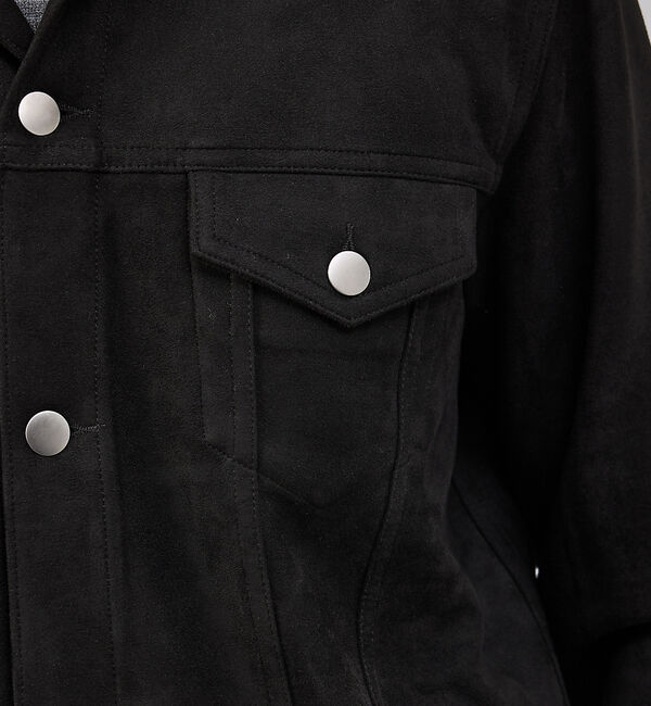 ABAHOUSE「【スエードライク】トラッカー ジャケット」|ブルゾン・スタジャン|