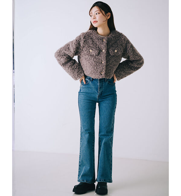 SELFIST「ボアショートジャケット」|ブルゾン・スタジャン|