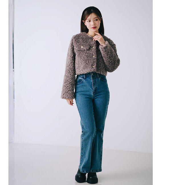 SELFIST「ボアショートジャケット」|ブルゾン・スタジャン|