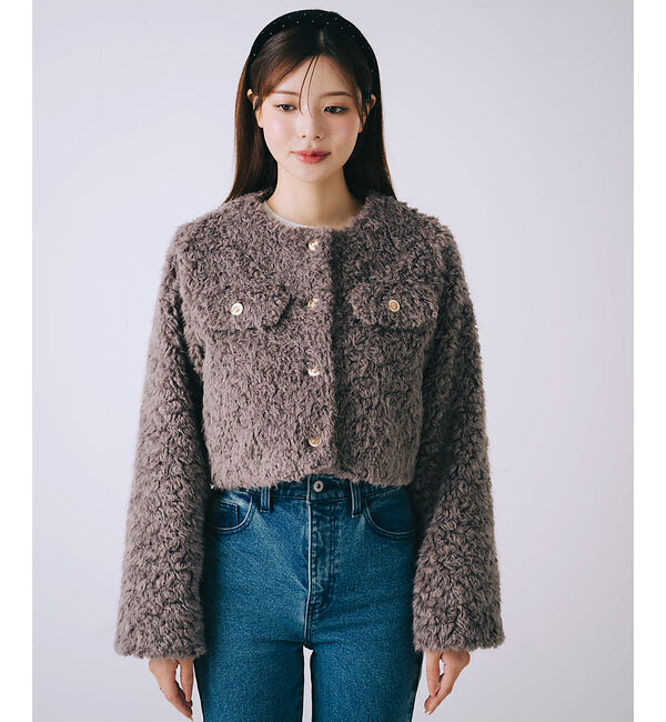 SELFIST「ボアショートジャケット」|ブルゾン・スタジャン|