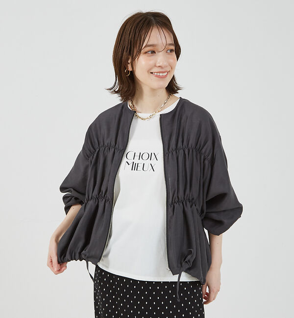 abahouse mavie「【WEB Domani掲載】シアーシャーリングブルゾン」|ブルゾン・スタジャン|