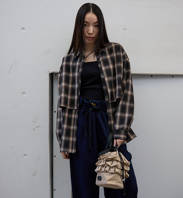 NOMINE「【MISFITS】2WAYフリル 巾着 トートバッグ」|トートバッグ|