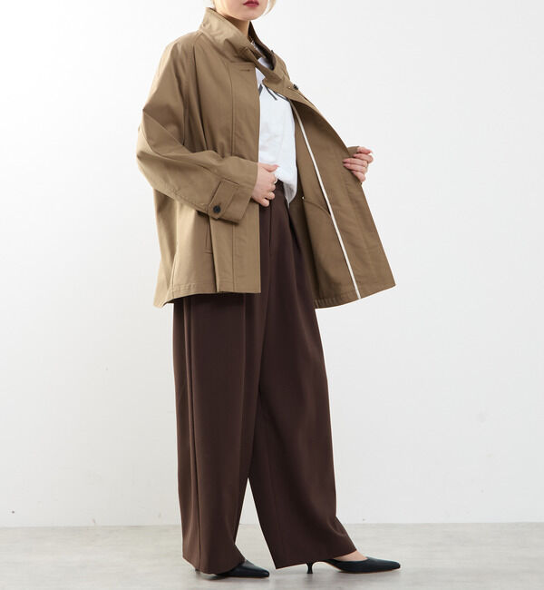 SOFFITTO「Aラインスタンドコート」|ブルゾン・スタジャン|