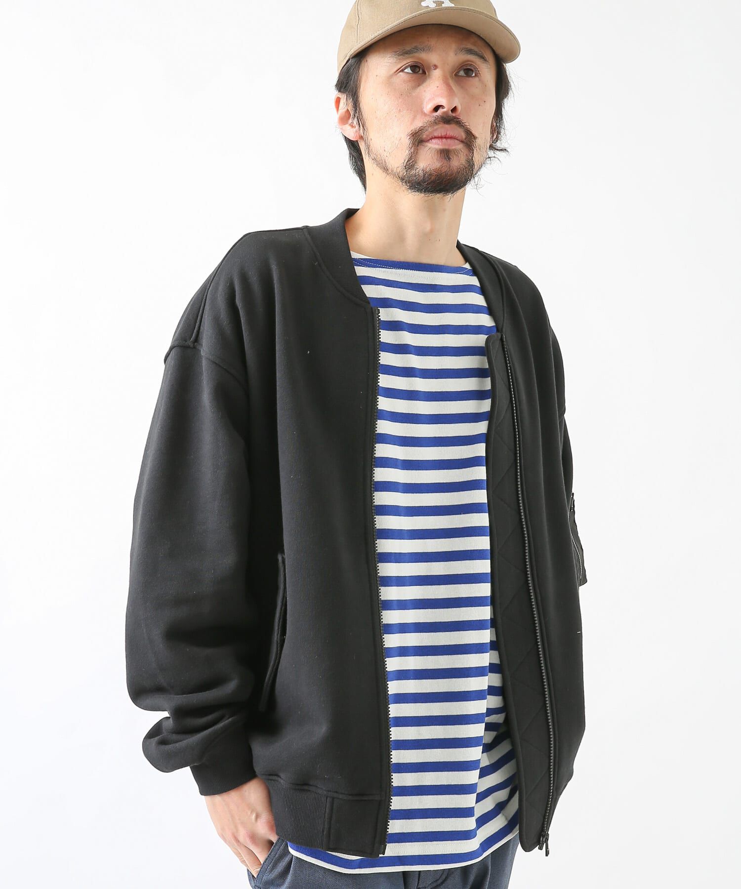 Sonny Label 「裏毛スウェットMA-1ブルゾン」|ブルゾン・スタジャン|