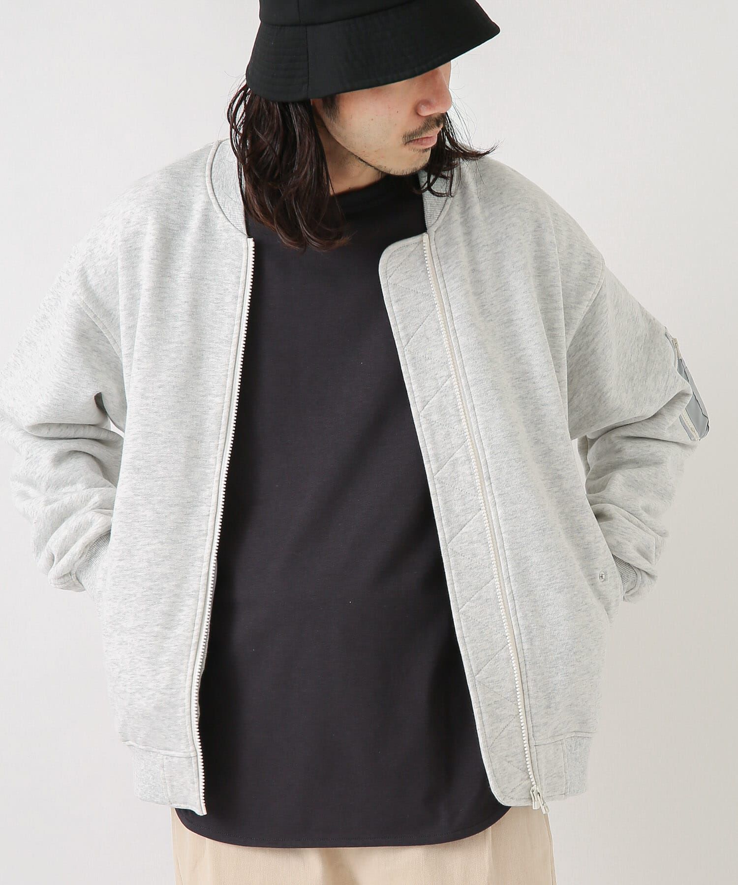 Sonny Label 「裏毛スウェットMA-1ブルゾン」|ブルゾン・スタジャン|