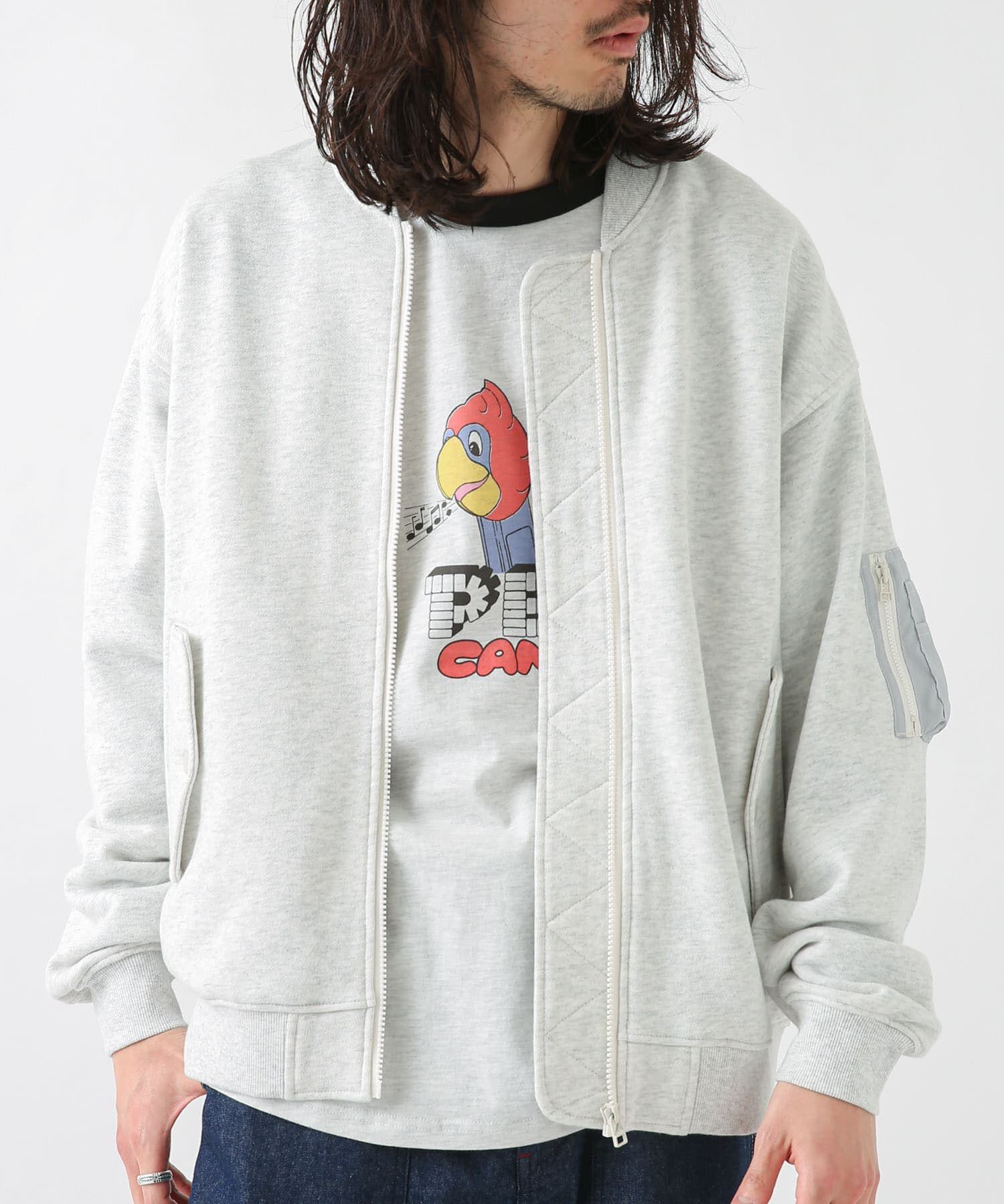 Sonny Label 「裏毛スウェットMA-1ブルゾン」|ブルゾン・スタジャン|