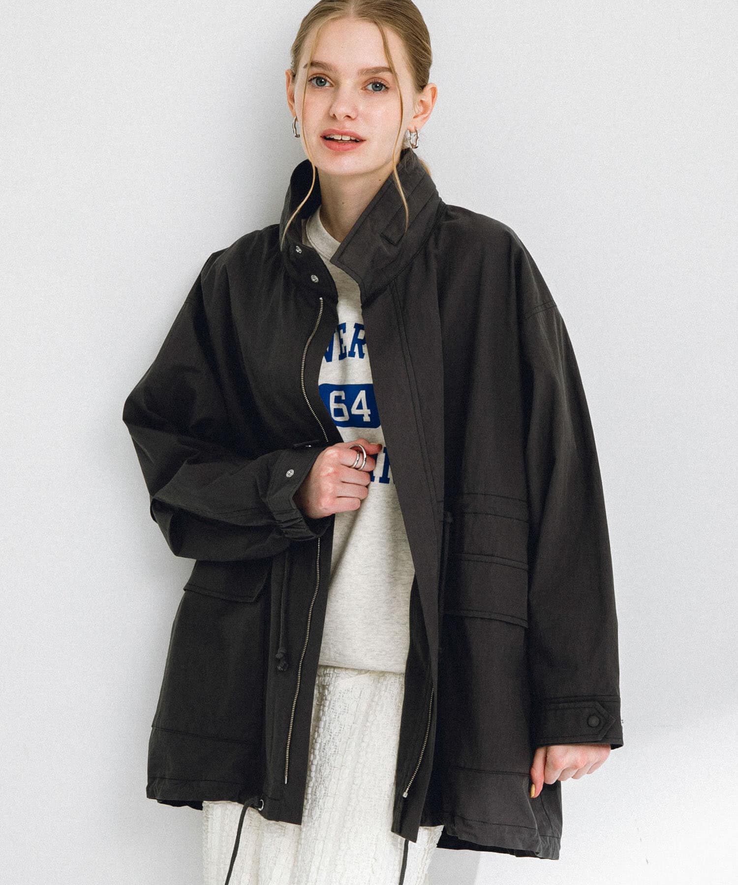 Sonny Label 「ミリタリーナイロンブルゾン」|ブルゾン・スタジャン|チャコールグレー