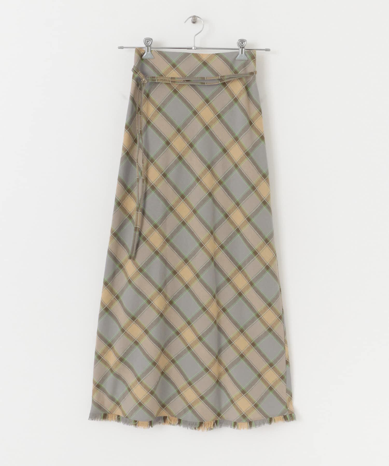 URBAN RESEARCH「バイアスチェックフリンジスカート」|スカート|