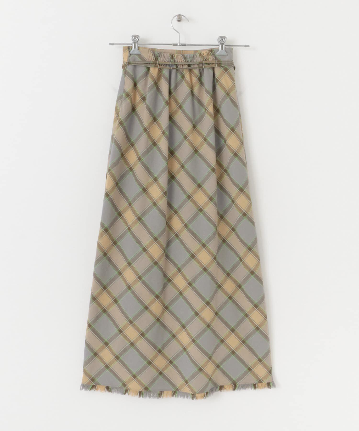 URBAN RESEARCH「バイアスチェックフリンジスカート」|スカート|