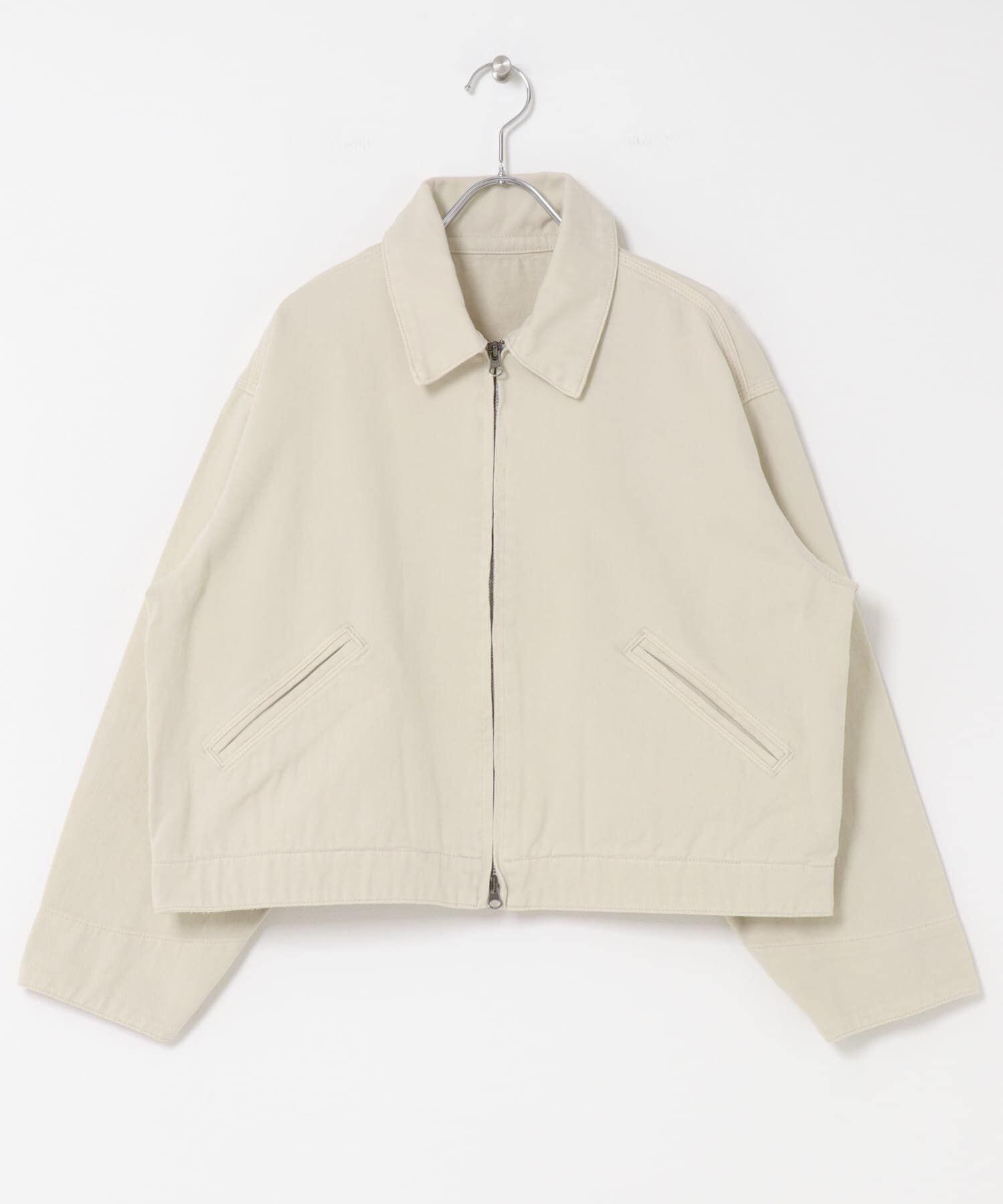 URBAN RESEARCH DOORS「FORK&SPOON　ガーメントダイツイルジップブルゾン」|ブルゾン・スタジャン|