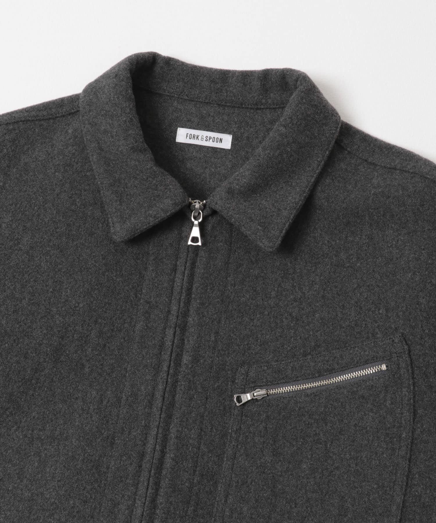 URBAN RESEARCH DOORS「FORK&SPOON　ウールショートブルゾン」|ブルゾン・スタジャン|