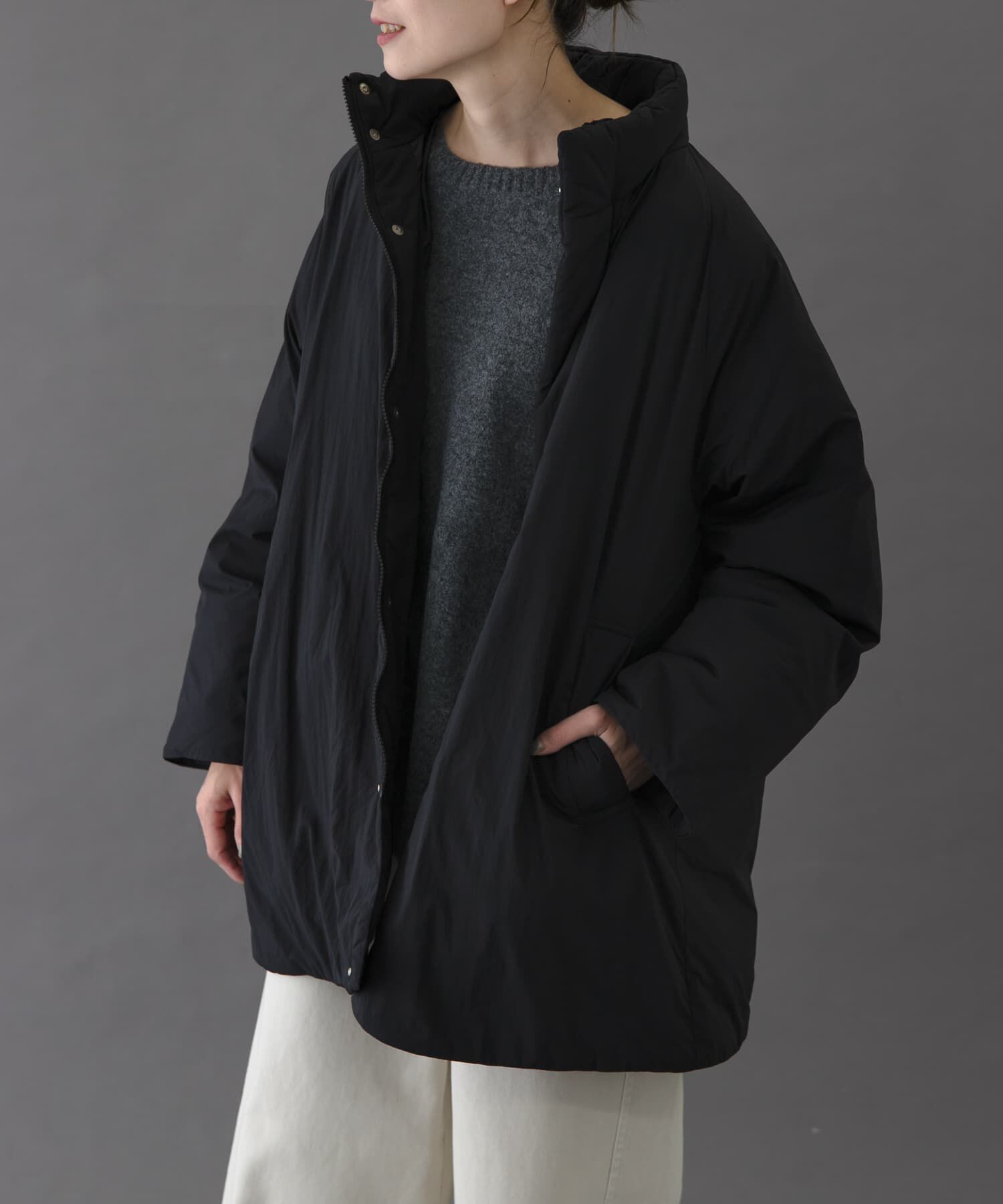 URBAN RESEARCH DOORS「FORK&SPOON　SORONAスタンドカラーブルゾン」|ブルゾン・スタジャン|ブラック