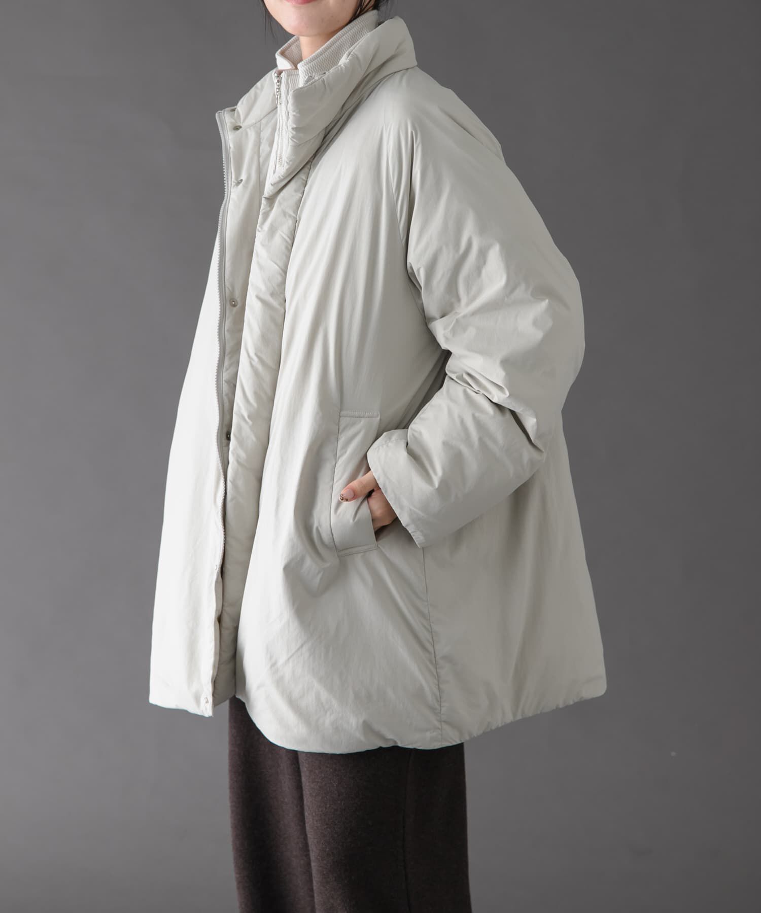 URBAN RESEARCH DOORS「FORK&SPOON　SORONAスタンドカラーブルゾン」|ブルゾン・スタジャン|ベージュ系その他