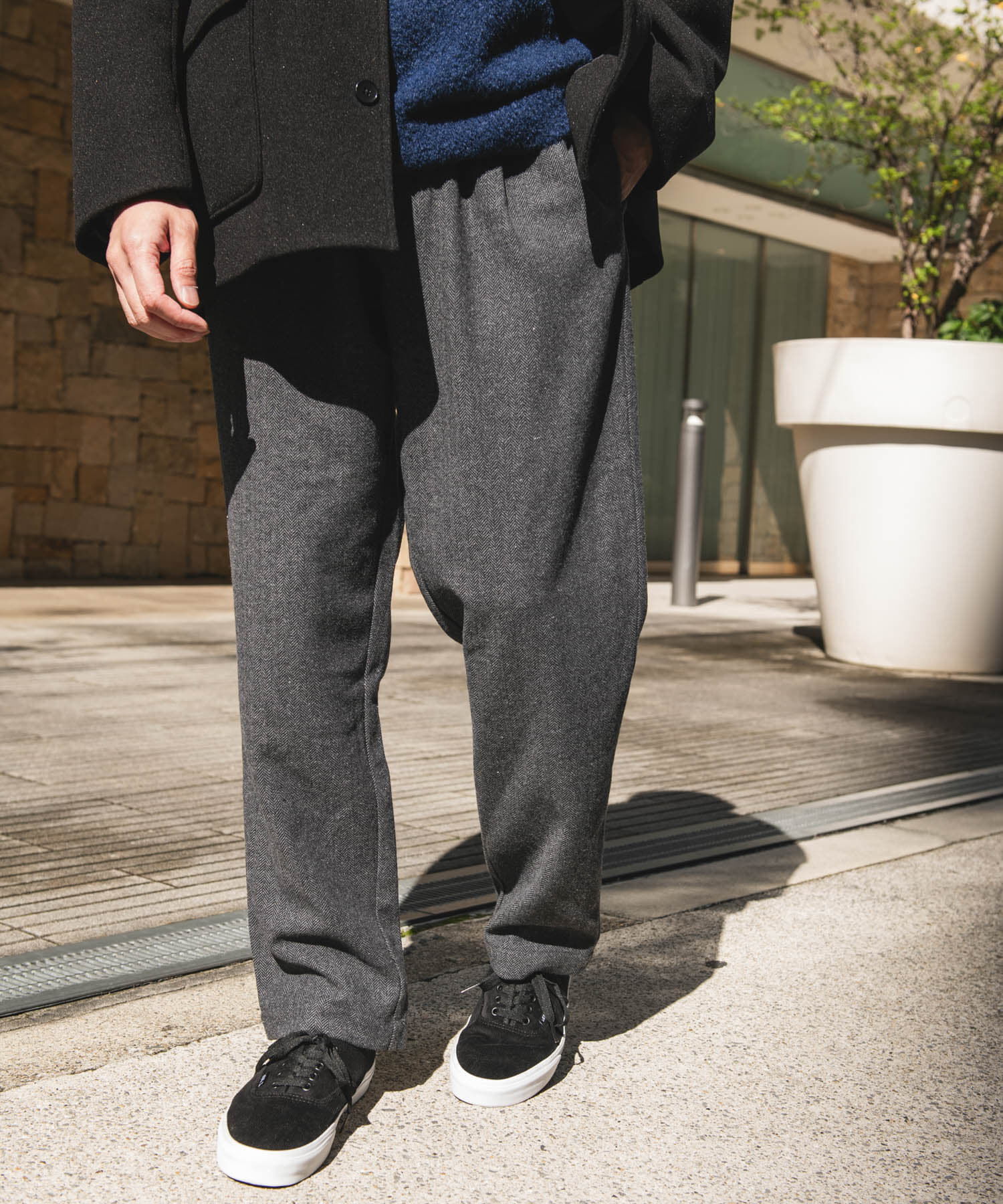 URBAN RESEARCH DOORS「ウール混ヘリンボーンイージートラウザー」|その他|