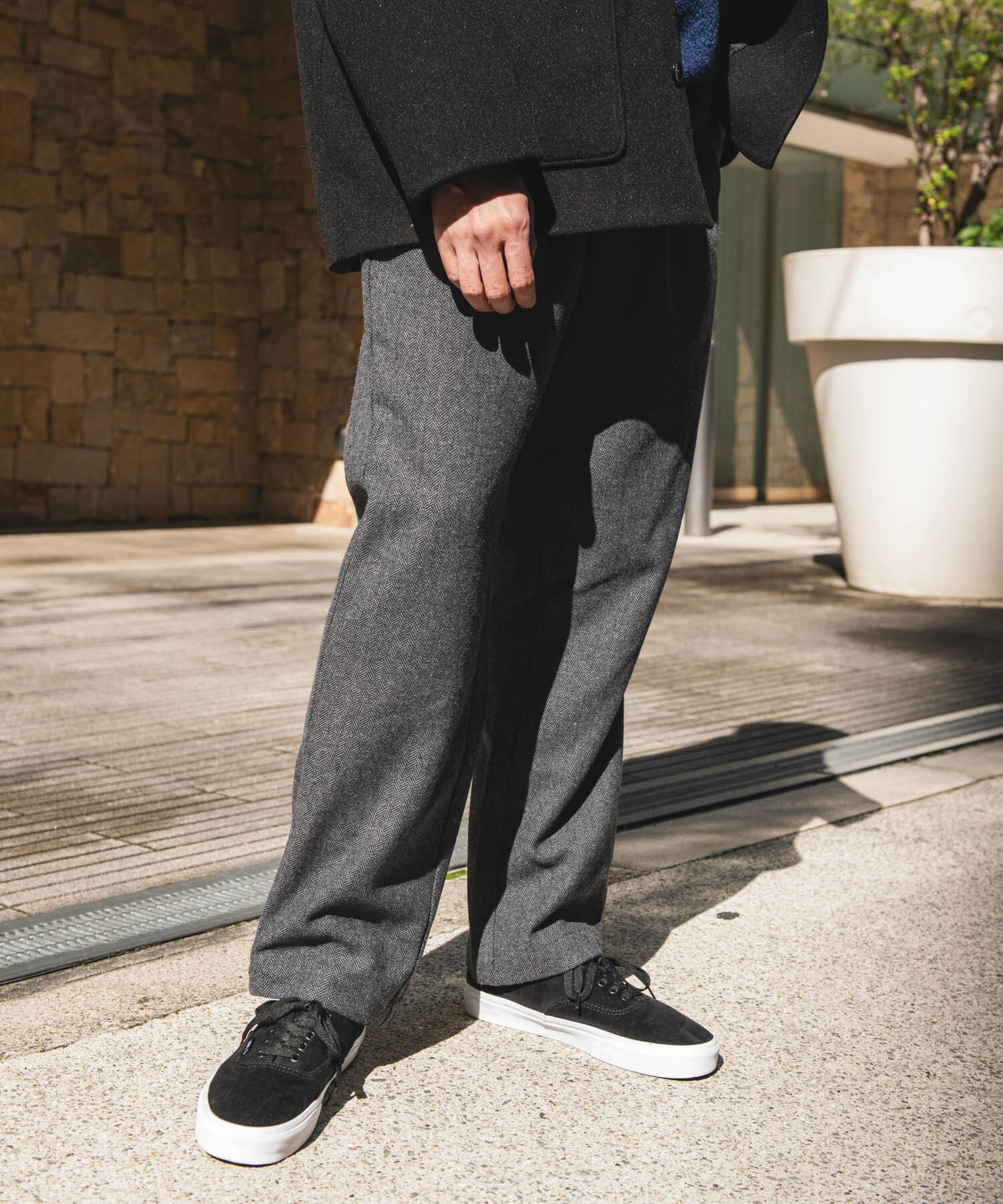 URBAN RESEARCH DOORS「ウール混ヘリンボーンイージートラウザー」|その他|