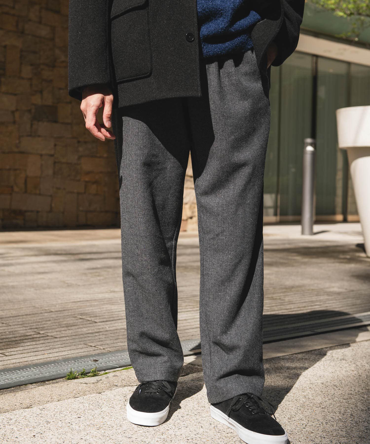 URBAN RESEARCH DOORS「ウール混ヘリンボーンイージートラウザー」|その他|