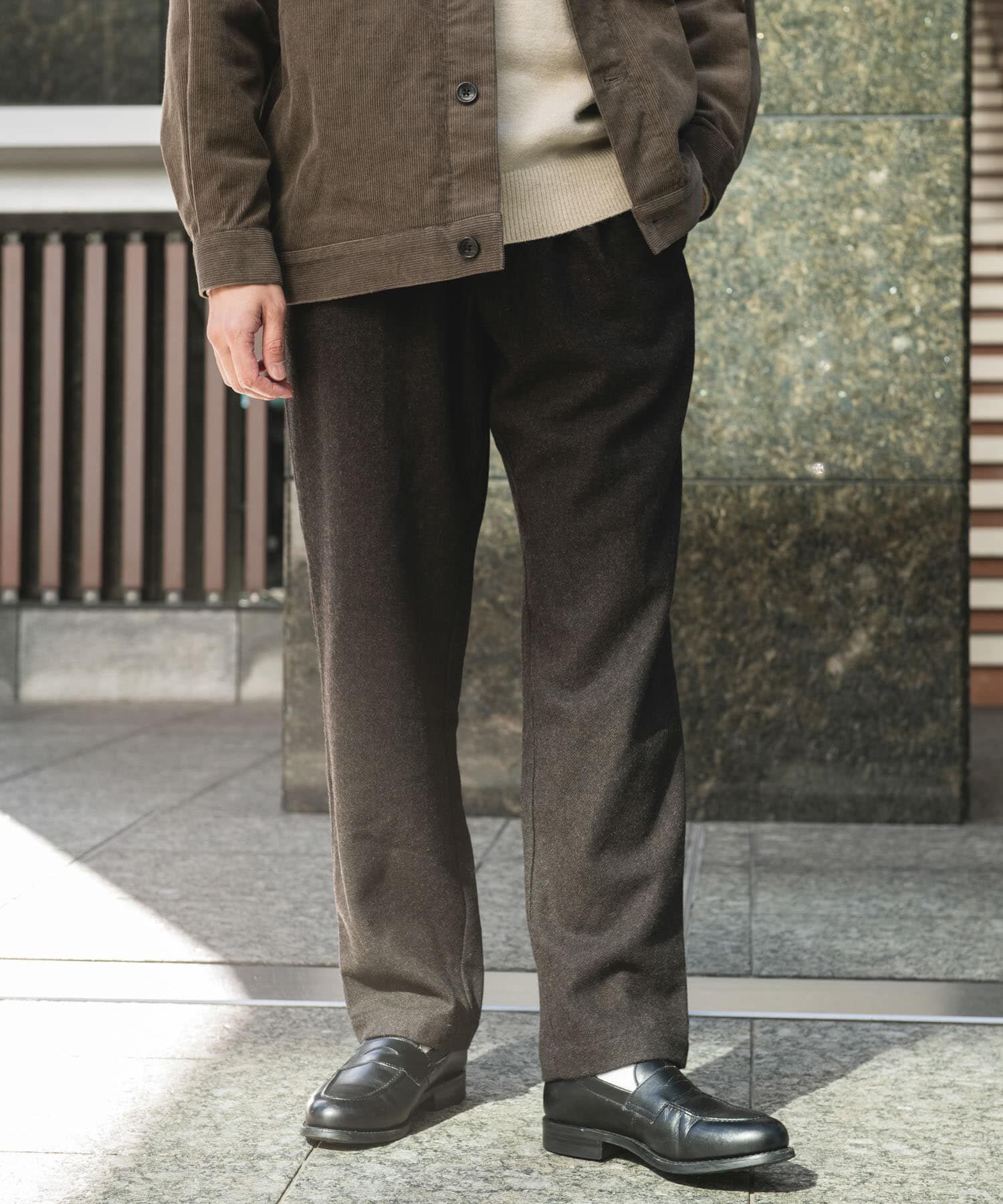 URBAN RESEARCH DOORS「ウール混ヘリンボーンイージートラウザー」|その他|