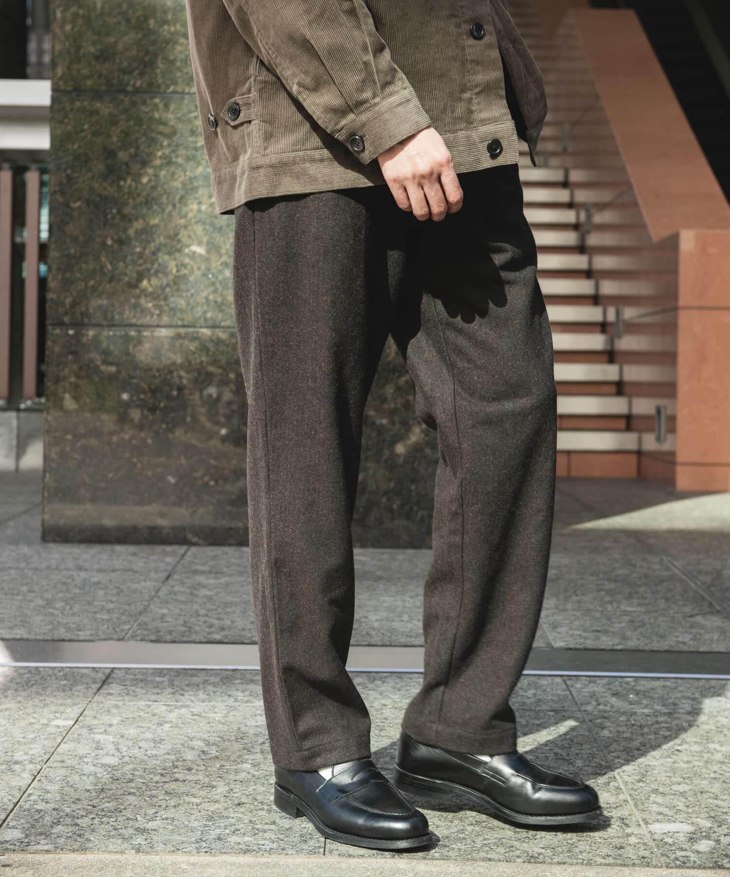 URBAN RESEARCH DOORS「ウール混ヘリンボーンイージートラウザー」|その他|