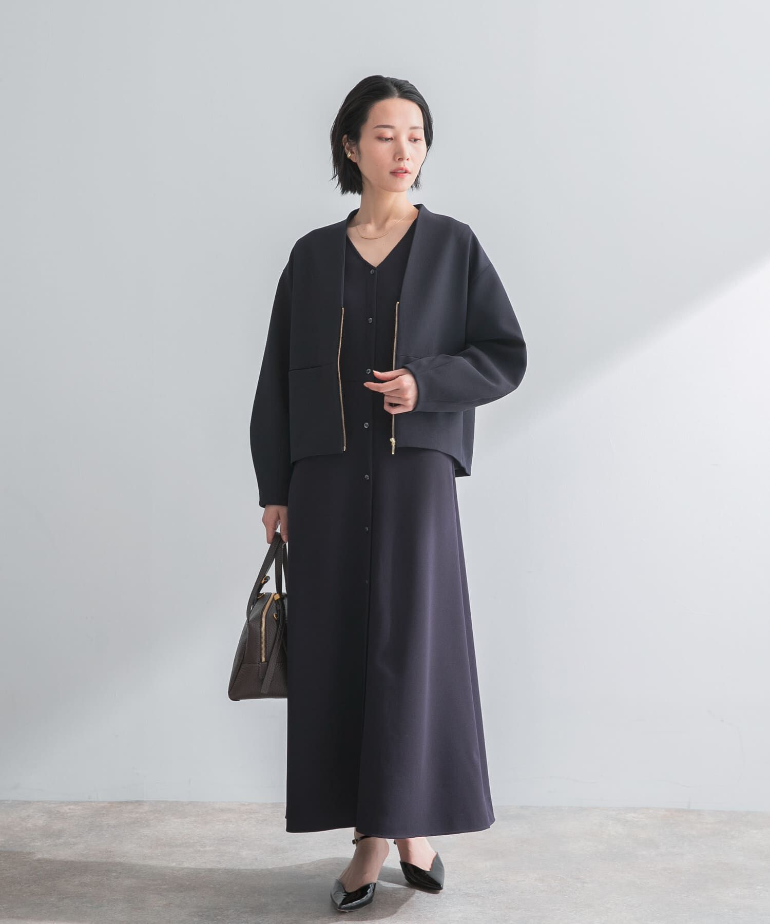 URBAN RESEARCH ROSSO「ストレッチジョーゼットブルゾン」|ブルゾン・スタジャン|