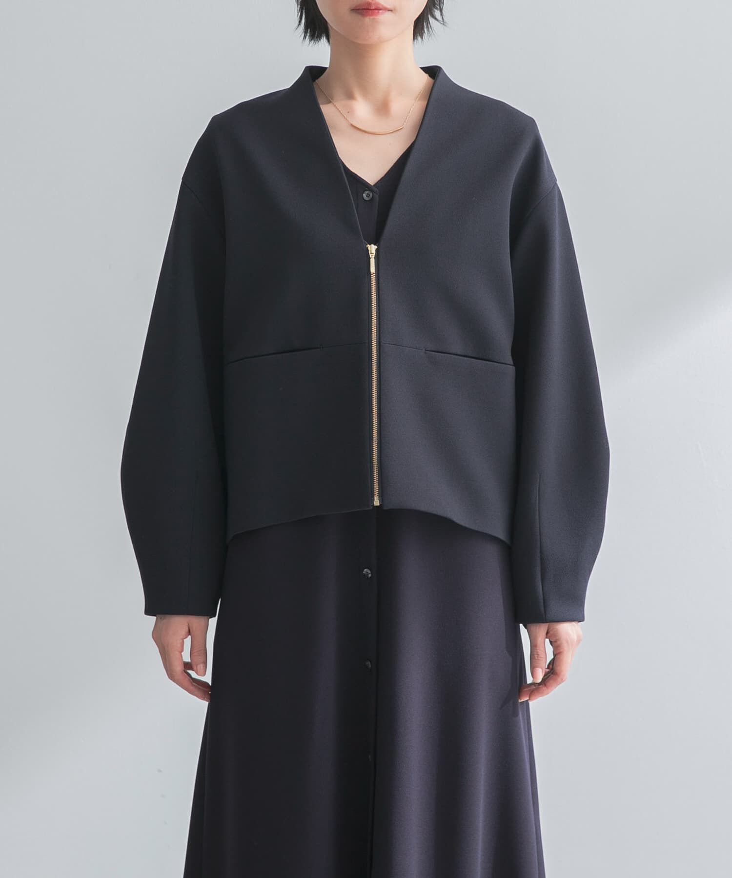 URBAN RESEARCH ROSSO「ストレッチジョーゼットブルゾン」|ブルゾン・スタジャン|