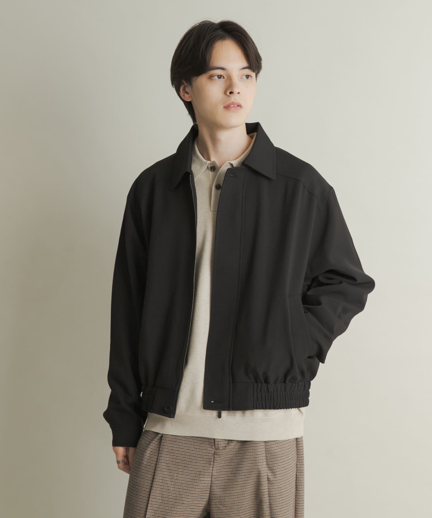 SENSE OF PLACE by URBAN RESEARCH「メランジバルーンジップブルゾン」|ブルゾン・スタジャン|ブラック