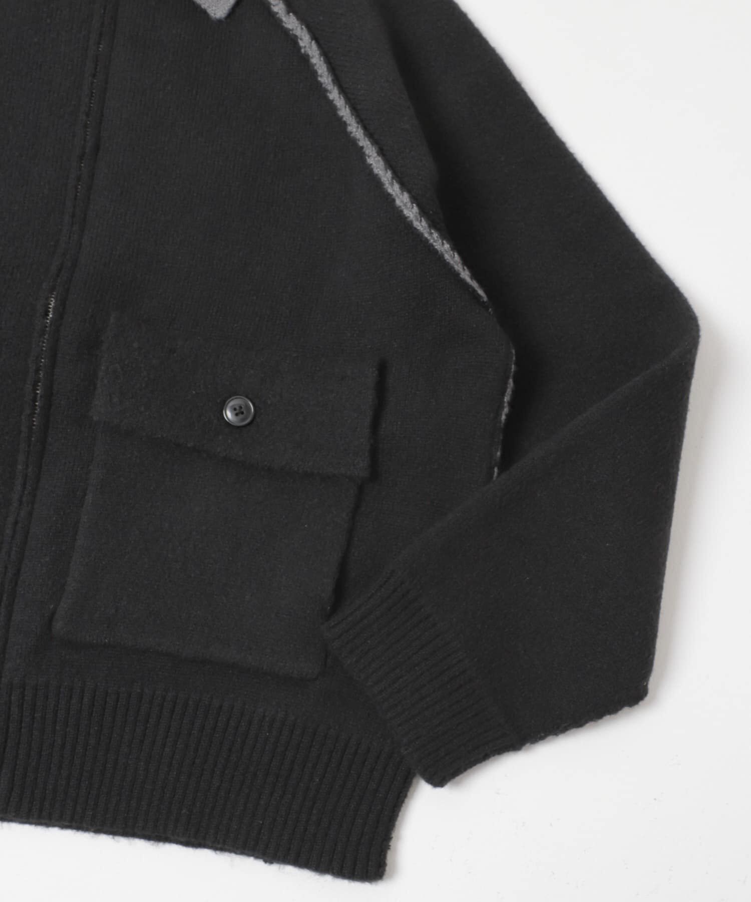 SENSE OF PLACE by URBAN RESEARCH「バイカラーニットジップブルゾン」|ブルゾン・スタジャン|