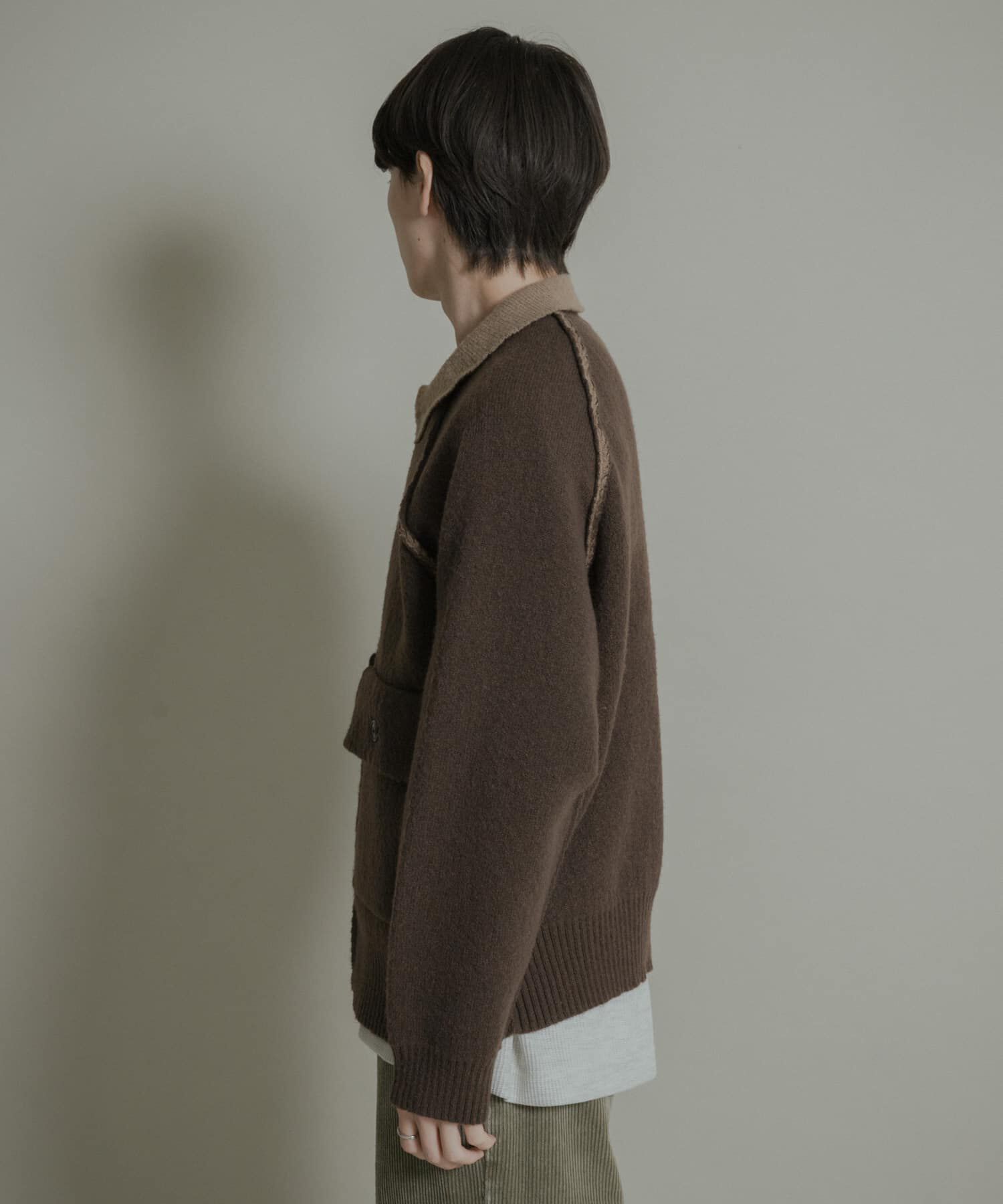 SENSE OF PLACE by URBAN RESEARCH「バイカラーニットジップブルゾン」|ブルゾン・スタジャン|