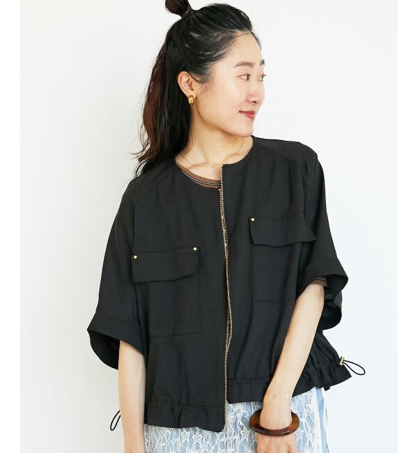  「《シワになりにくく速乾性》ドビークロスドロストブルゾン」|ブルゾン・スタジャン|