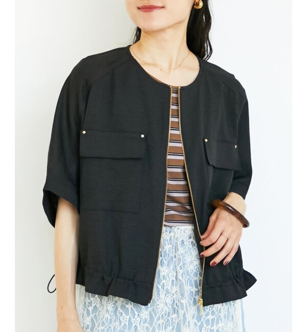  「《シワになりにくく速乾性》ドビークロスドロストブルゾン」|ブルゾン・スタジャン|