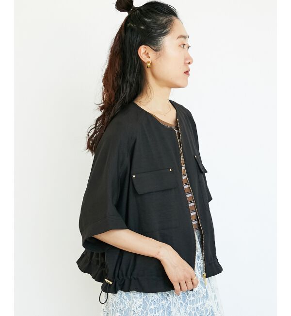  「《シワになりにくく速乾性》ドビークロスドロストブルゾン」|ブルゾン・スタジャン|