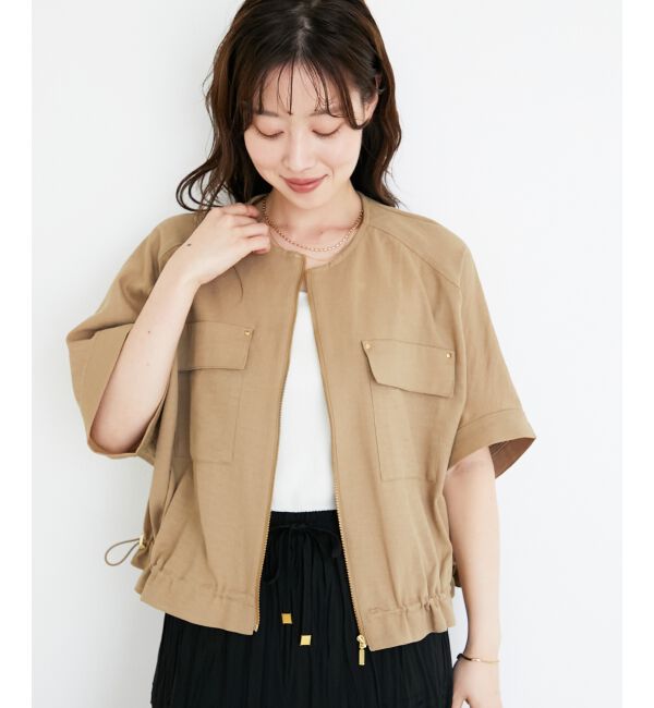  「《シワになりにくく速乾性》ドビークロスドロストブルゾン」|ブルゾン・スタジャン|