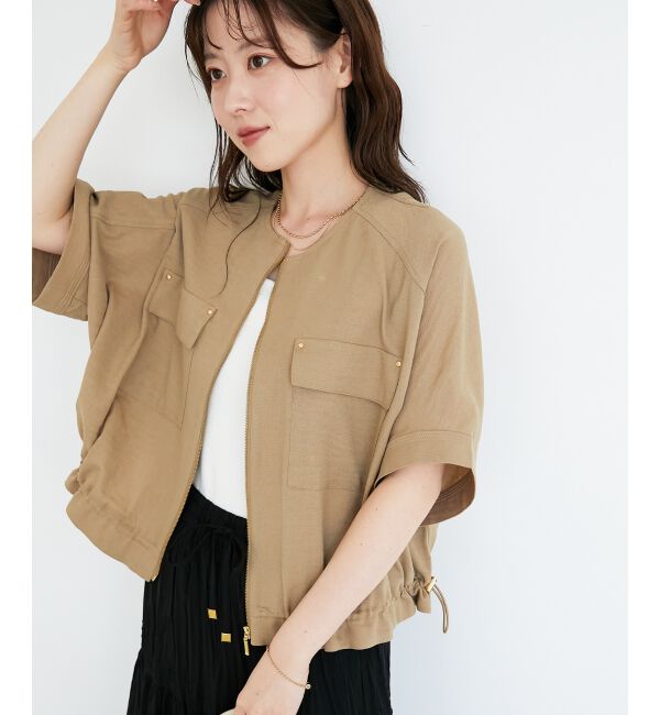  「《シワになりにくく速乾性》ドビークロスドロストブルゾン」|ブルゾン・スタジャン|