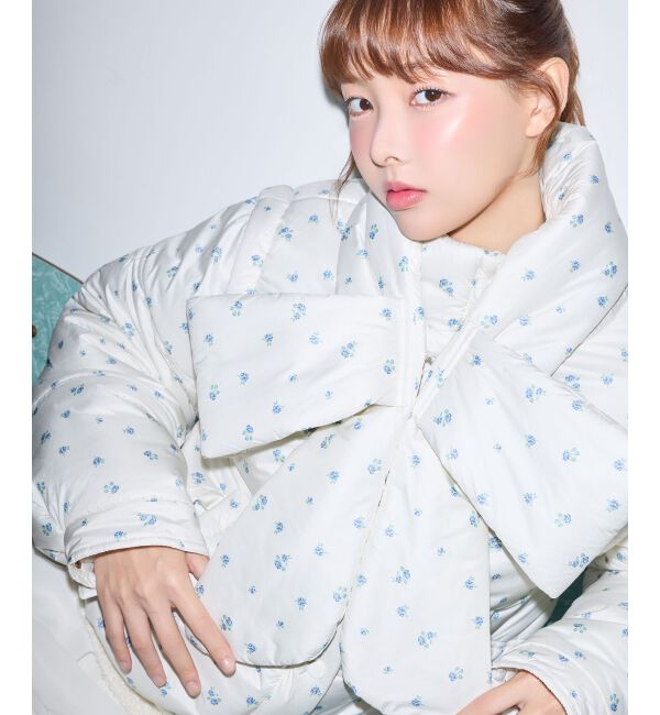 MAJESTICLEGON「リボンマフラーセット中綿ブルゾン」|ブルゾン・スタジャン|